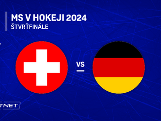 Švajčiarsko - Nemecko: ONLINE prenos zo zápasu štvrťfinále na MS v hokeji 2024 v Česku.