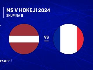 Lotyšsko - Francúzsko: ONLINE prenos zo zápasu skupiny B na MS v hokeji 2024 v Česku.