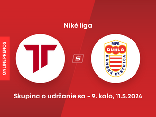 AS Trenčín - MFK Dukla Banská Bystrica: ONLINE prenos zo zápasu 9. kola skupiny o udržanie sa v Niké lige.