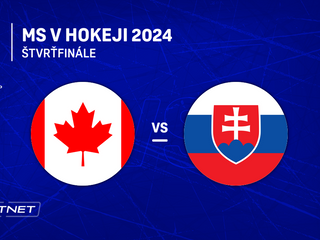 Slovensko - Kanada: ONLINE prenos zo zápasu štvrťfinále na MS v hokeji 2024 v Česku.