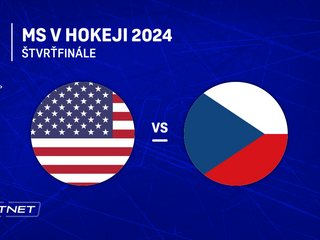 USA - Česko: ONLINE prenos zo zápasu štvrťfinále na MS v hokeji 2024 v Česku.