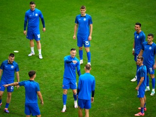 Futbalisti Slovenska pred zápasom Slovensko - Anglicko v osemfinále EURO 2024.