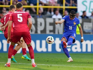 Kylian Mbappé v zápase Francúzsko - Poľsko na EURO 2024.