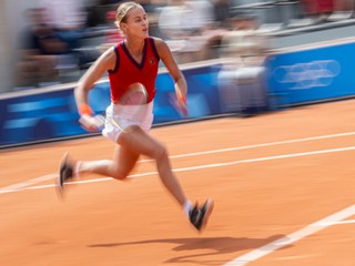 Slovenská tenistka Anna Karolína Schmiedlová počas OH v Paríži 2024. 