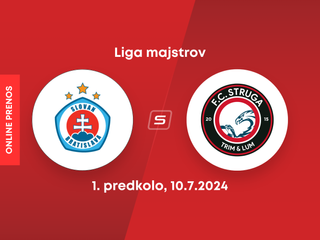 ŠK Slovan Bratislava - FC Struga: ONLINE prenos z 1. zápasu 1. predkola Ligy majstrov.