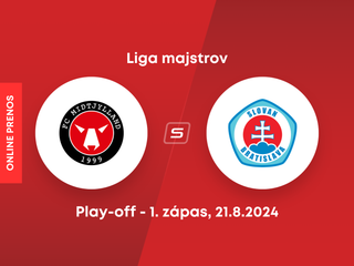 FC Midtjylland - ŠK Slovan Bratislava: ONLINE prenos z play-off Ligy majstrov.