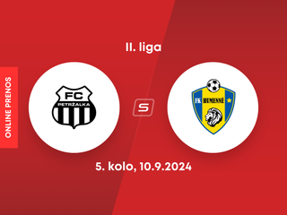 FC Petržalka - FK Humenné: ONLINE prenos z dohrávky 5. kola II. ligy.