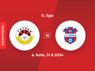 MFK Tatran Liptovský Mikuláš - FC ViOn Zlaté Moravce: ONLINE prenos zo zápasu 6. kola MONACObet ligy (II. liga).