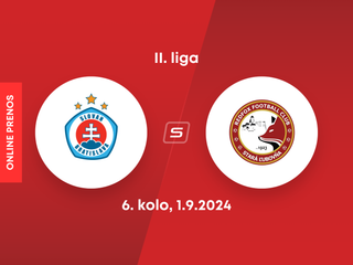 ŠK Slovan Bratislava B - Stará Ľubovňa Redfox FC: ONLINE prenos zo zápasu 6. kola II. ligy.