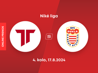 AS Trenčín - MFK Dukla Banská Bystrica: ONLINE prenos zo zápasu 4. kola Niké ligy.