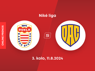 MFK Dukla Banská Bystrica - FC DAC 1904 Dunajská Streda: ONLINE prenos zo zápasu 3. kola Niké ligy.