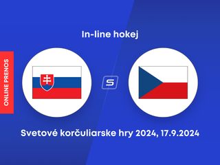 Slovensko - Česko: ONLINE prenos zo zápasu in-line hokeja na Svetových korčuliarskych hrách 2024