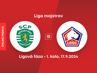 Sporting Lisabon - Lille OSC: ONLINE prenos zo zápasu 1. kola ligovej fázy Ligy majstrov.