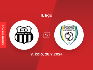 FC Petržalka - FK Pohronie: ONLINE prenos zo zápasu 9. kola II. ligy.