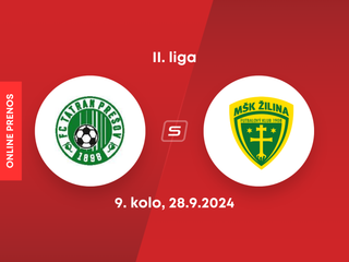 FC Tatran Prešov - MŠK Žilina B: ONLINE prenos zo zápasu 9. kola II. ligy.