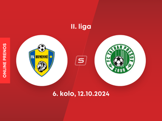 FK Humenné - FC Tatran Prešov: ONLINE prenos z dohrávky zápasu 6. kola II. ligy.