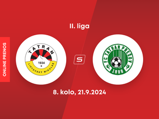 MFK Tatran Liptovský Mikuláš - FFC Tatran Prešov: ONLINE prenos zo zápasu 8. kola MONACObet ligy (II. liga).