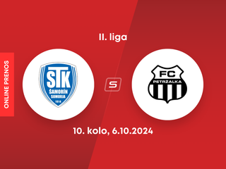 FC ŠTK 1914 Šamorín - FC Petržalka: ONLINE prenos zo zápasu 10. kola II. ligy.