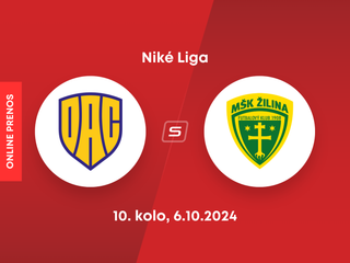 FC DAC 1904 Dunajská Streda - MŠK Žilina: ONLINE prenos zo zápasu 10. kola Niké ligy.