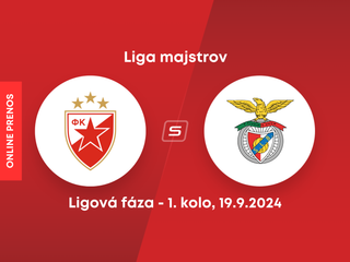 Crvena Zvezda Belehrad - Benfica Lisabon: ONLINE prenos zo zápasu 1. kola ligovej fázy Ligy majstrov.