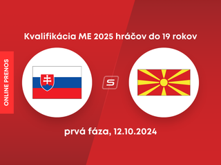 S. Macedónsko - Slovensko: Online prenos z kvalifikácie ME U19