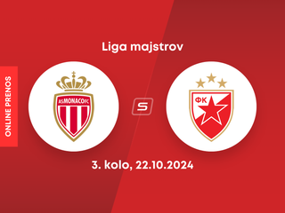 AS Monaco - Crvena zvezda: ONLINE prenos zo zápasu 3. kola Ligy majstrov.