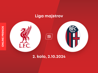 Liverpool FC - Bologna FC: ONLINE prenos zo zápasu 2. kola Ligy majstrov.