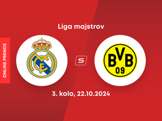 Real Madrid - Borussia Dortmund: ONLINE prenos zo zápasu 3. kola Ligy majstrov.