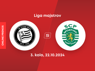 Sturm Graz - Sporting Lisabon: ONLINE prenos zo zápasu 3. kola Ligy majstrov.