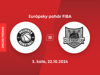 BC Prievidza - Bilbao Basket: LIVE STREAM zo zápasu 3. kola Európskeho pohára FIBA. 