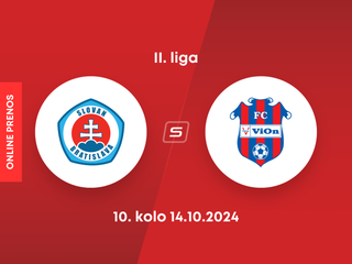 ŠK Slovan Bratislava B - FC ViOn Zlaté Moravce: ONLINE prenos z dohrávky zápasu 10. kola II. ligy.