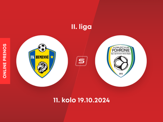 FK Humenné - FK Pohronie: ONLINE prenos zo zápasu 11. kola II. ligy.