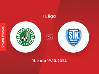 FC Tatran Prešov - FC ŠTK 1914 Šamorín: ONLINE prenos zo zápasu 11. kola II. ligy.