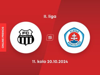 FC Petržalka - ŠK Slovan Bratislava B: ONLINE prenos zo zápasu 11. kola II. ligy.