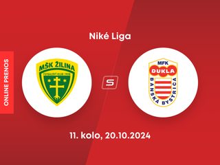 MŠK Žilina - MFK Dukla Banská Bystrica: ONLINE prenos zo zápasu 11. kola Niké ligy.