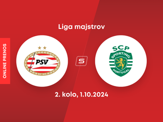 PSV Eindhoven - Sporting Lisabon: ONLINE prenos zo zápasu 2. kola Ligy majstrov. 