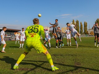 Momentka zo zápasu Slávia TU Košice - Rimavská Sobota. 