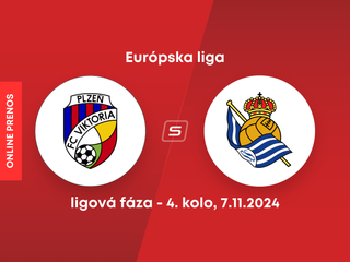 Viktoria Plzeň - Real Sociedad: ONLINE prenos zo zápasu 4. kola Európskej ligy.