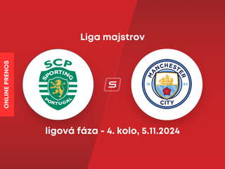 Sporting Lisabon - Manchester City: ONLINE prenos zo zápasu 4. kola Ligy majstrov.