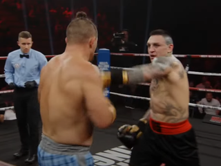 Boráros v ringu na akcii HELL Boxing Kings.