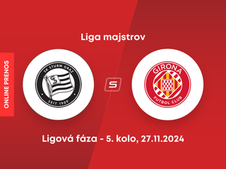 Sturm Graz - Girona FC: ONLINE prenos zo zápasu 5. kola ligovej fázy Ligy majstrov.