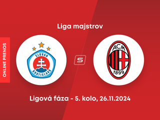 ŠK Slovan Bratislava - AC Miláno: ONLINE prenos zo zápasu 5. kola Ligy majstrov. 