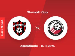 Spartak Trnava - Železiarne Podbrezová: LIVE STREAM prenos zo zápasu Slovnaft Cupu.