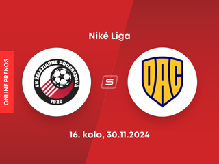 FK Železiarne Podbrezová - FC DAC 1904 Dunajská Streda: ONLINE prenos zo zápasu 16. kola Niké ligy.