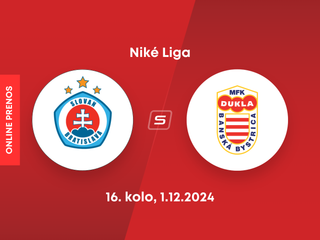 ŠK Slovan Bratislava - MFK Dukla Banská Bystrica: ONLINE prenos zo zápasu 16. kola Niké ligy.