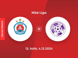 ŠK Slovan Bratislava - KFC Komárno: ONLINE prenos z dohrávky zápasu 12. kola Niké ligy.