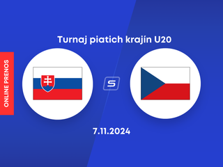 Slovensko U20 - Česko U20: ONLINE prenos zo zápasu na Turnaji piatich krajín