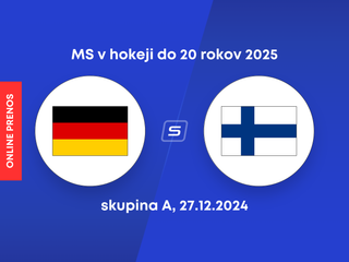 Nemecko - Fínsko: ONLINE prenos z MS v hokeji do 20 rokov 2025.