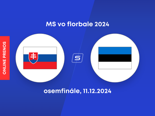 Slovensko - Estónsko: ONLINE prenos zo zápasu osemfinále na MS vo florbale 2024.