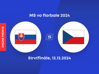 Slovensko - Česko: ONLINE prenos zo zápasu štvrťfinále MS vo florbale 2024. 